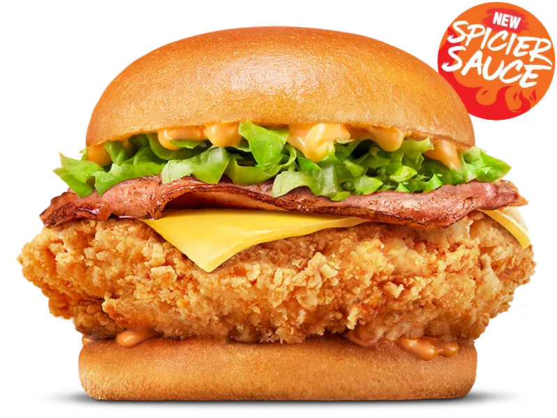 CHEESY BACON SPICY JACK'S FRIED CHICKEN