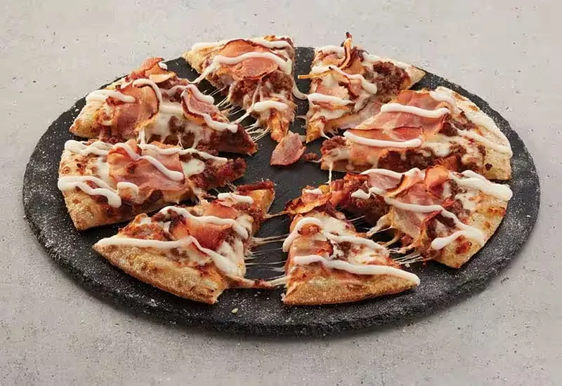 DOUBLE BACON CHEESEBURGER in Traditional pizza domino's