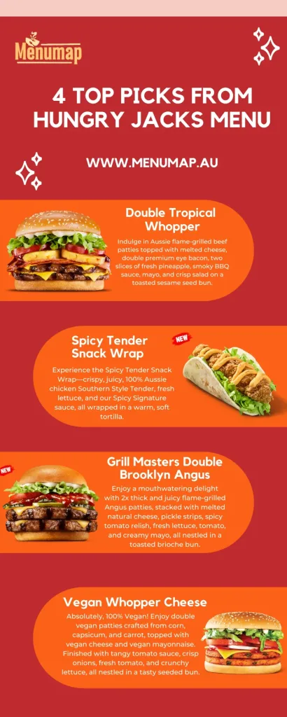 Top 4 picks Hungry Jack's Menu Australia