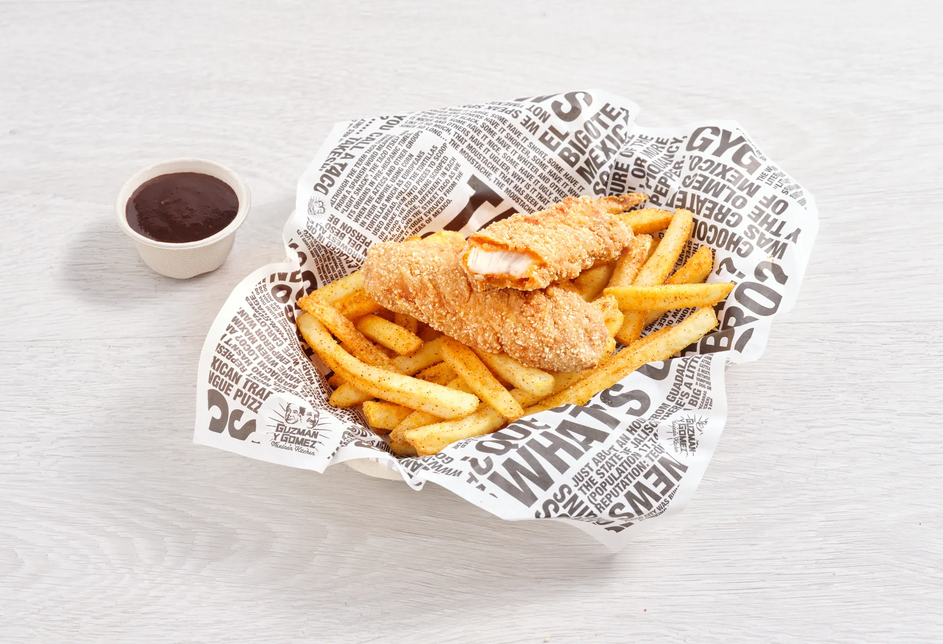 CHICKEN TENDERS AND FRIES  
