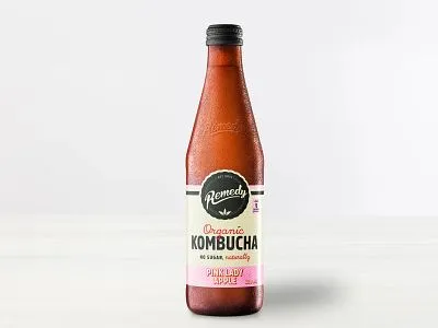 Remedy- kombucha- pink  lady apple  330ml
