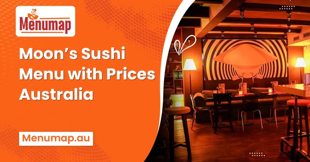 Moon's sushi menu with prices