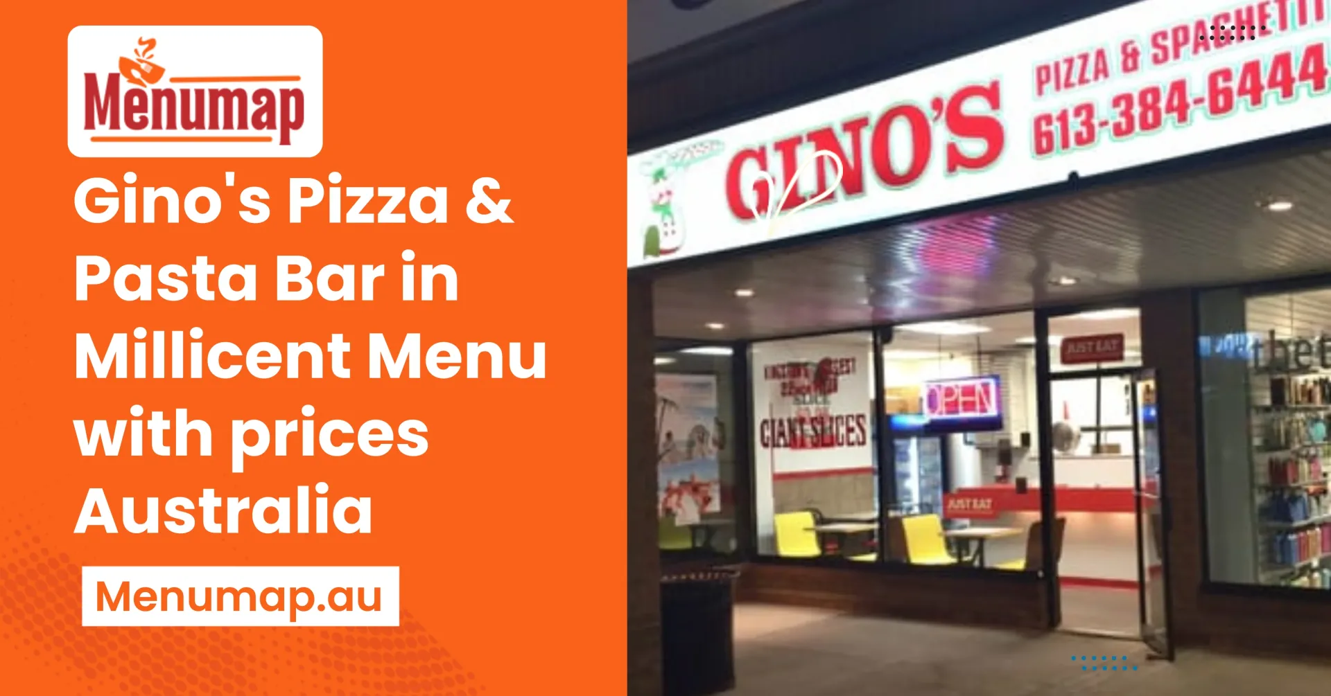 Gino's Pizza & Pasta Bar in Millicent Menu