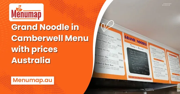 Grand Noodle in Camberwell Menu