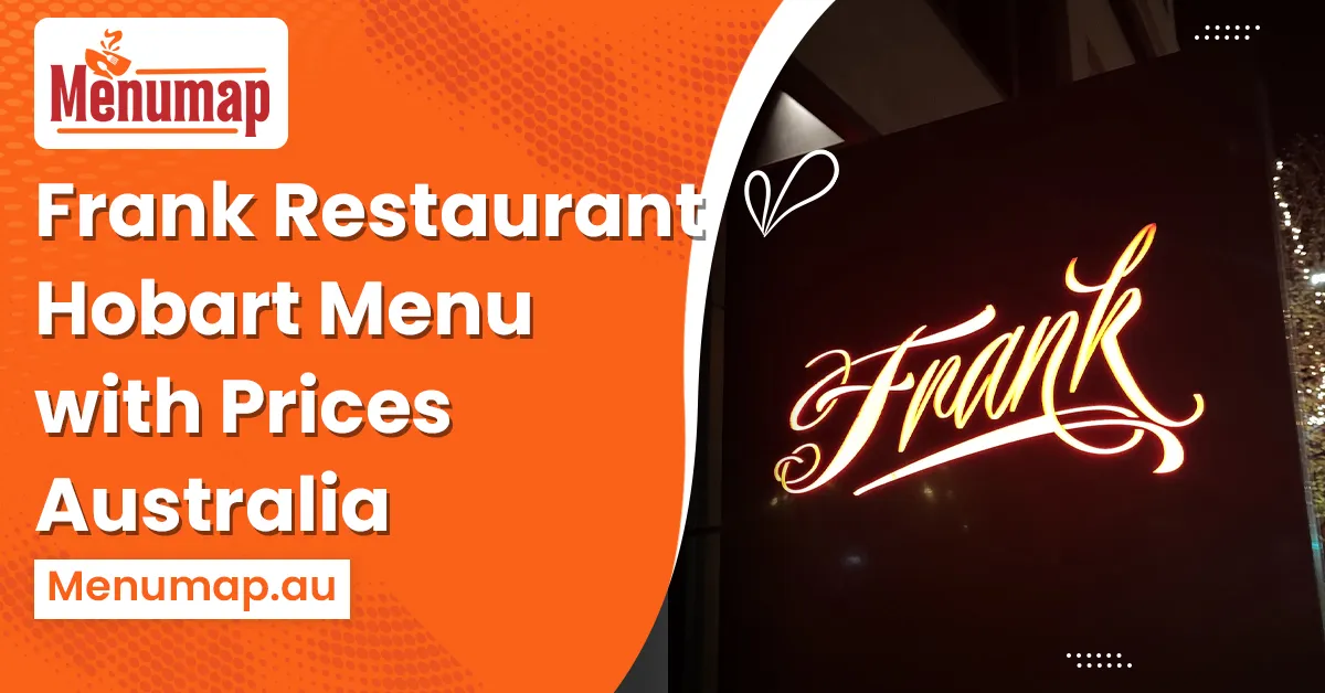 Frank Restaurant Menu Hobart