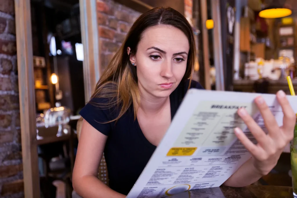 Restaurant Confusing Menu